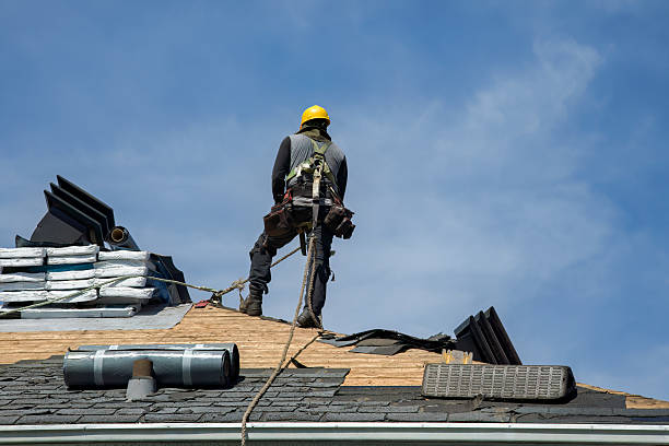 Professional Roof Installation technician working in Constantia, NY